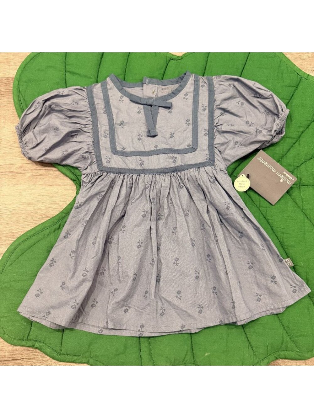 Modern Moments Toddler Girl 18M Blue Puff Sleeve Floral Dress